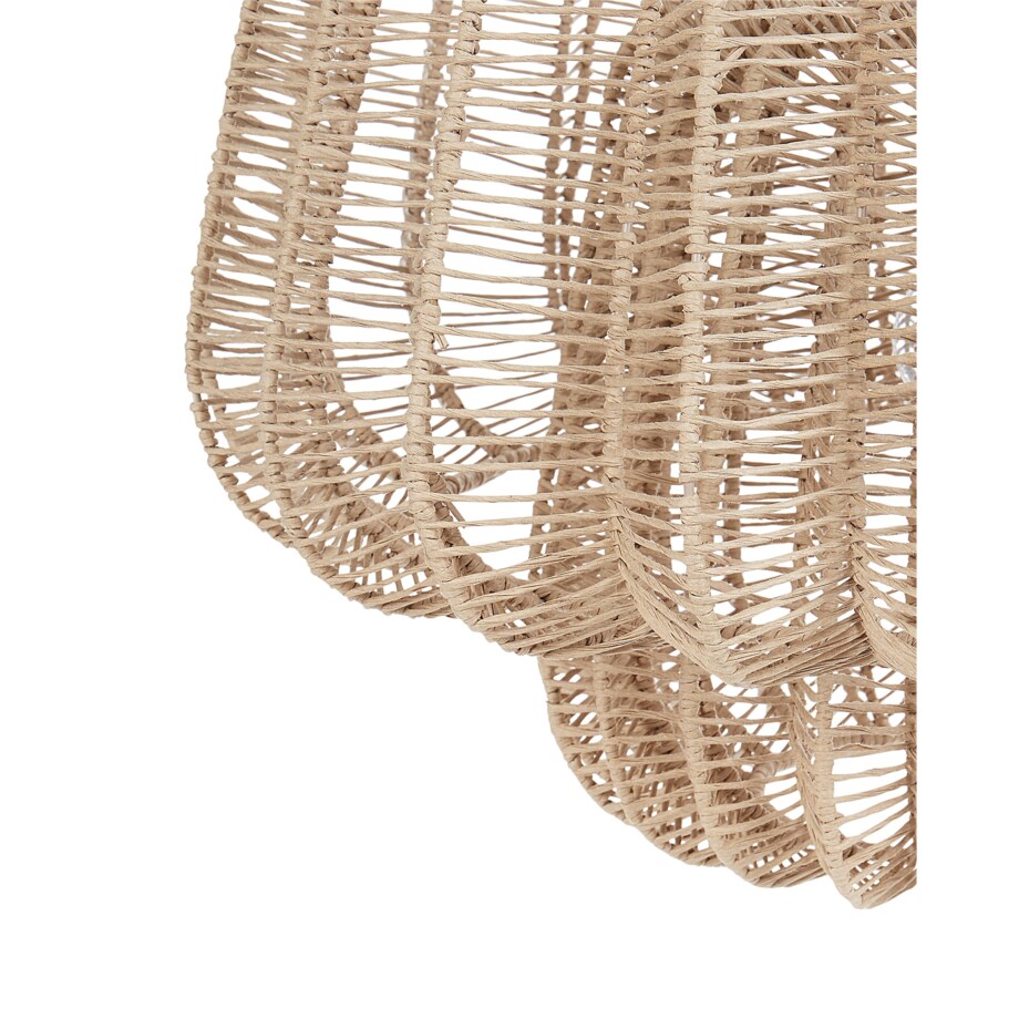 Lampa wisząca pleciona papierowa beżowa SAISI