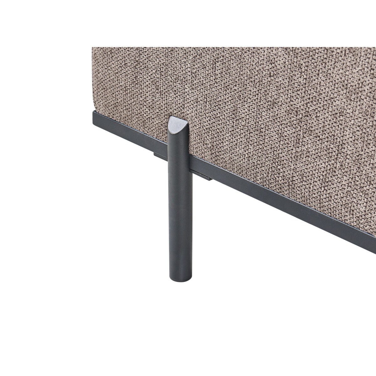 Szezlong SAVASSE Len syntetyczny Jasnobrązowy