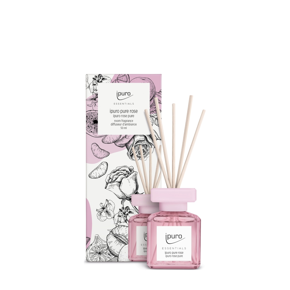 Dyfuzor zapachowy 50 ml, PURE ROSE, ipuro Essentials