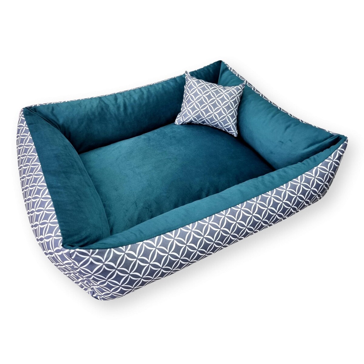 Stylowe legowisko dla psa OTTO, 80x60 cm, Turkus