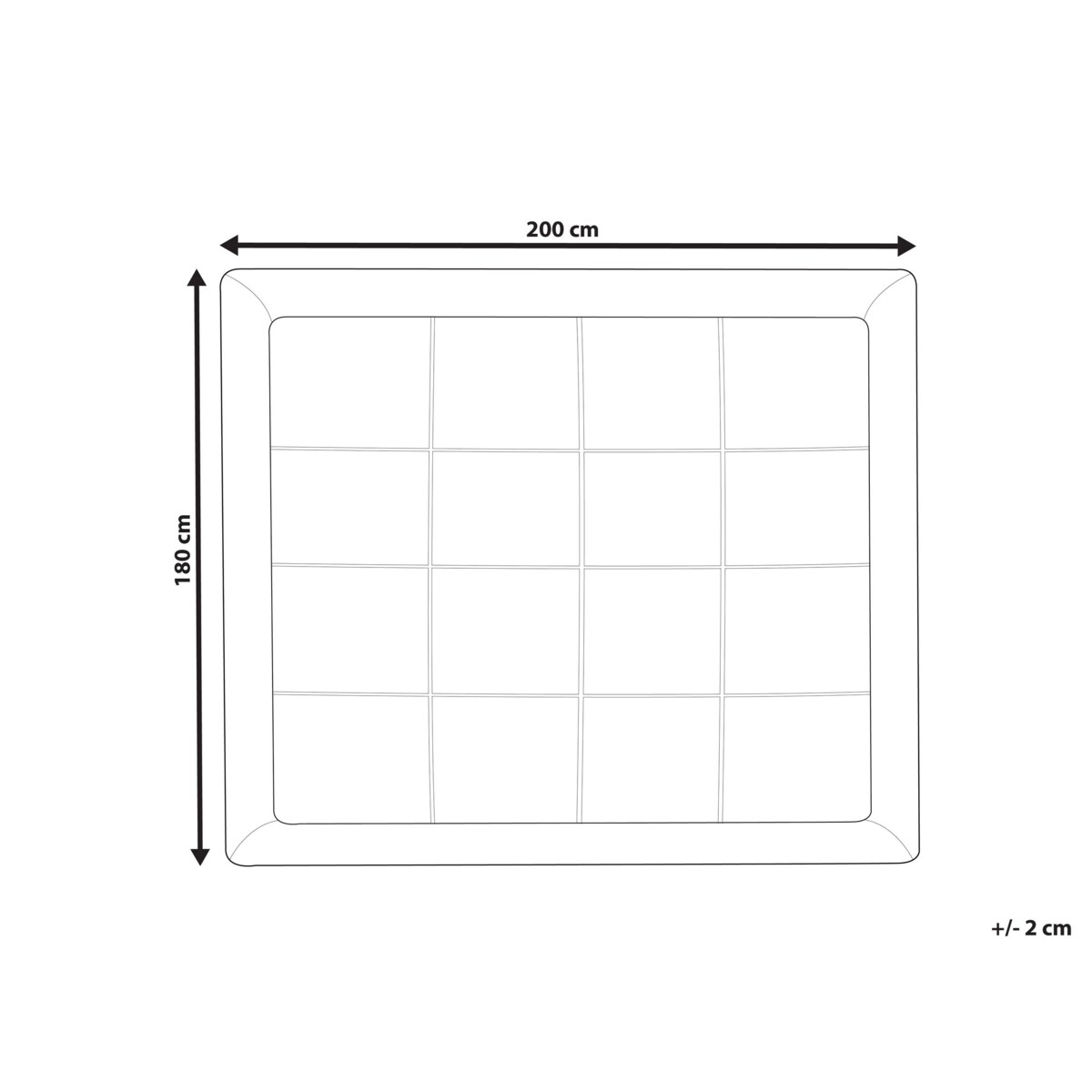 Ochraniacz na materac bawełniany 180 x 200 cm TRIVOR