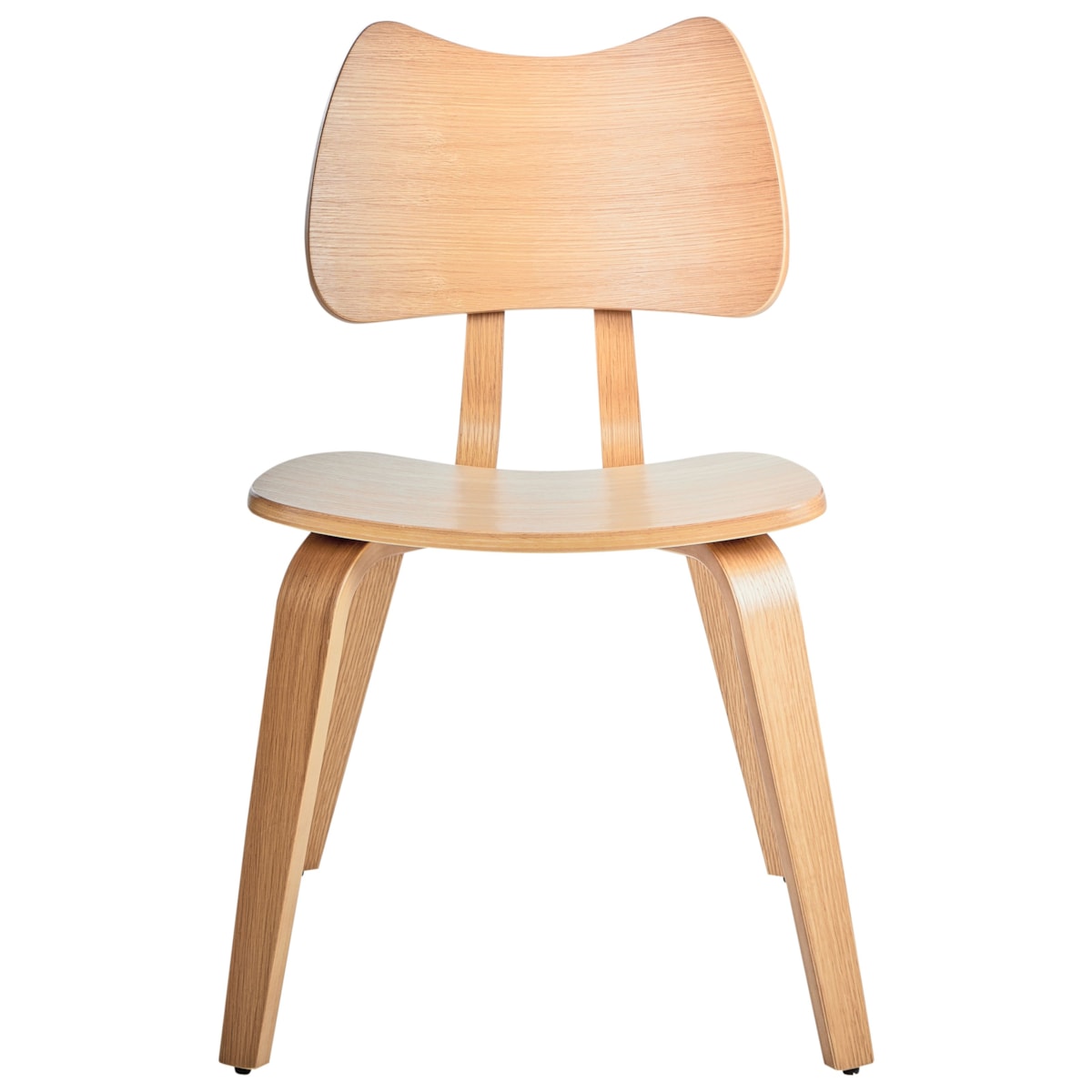 Zestaw 2 krzeseł do jadalni DIANA Drewno Jasnobrązowy