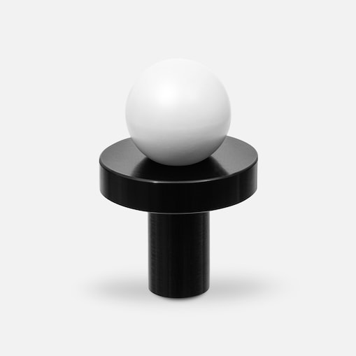 POLA BLACK - WHITE uchwyt jednopunktowy czarne aluminium