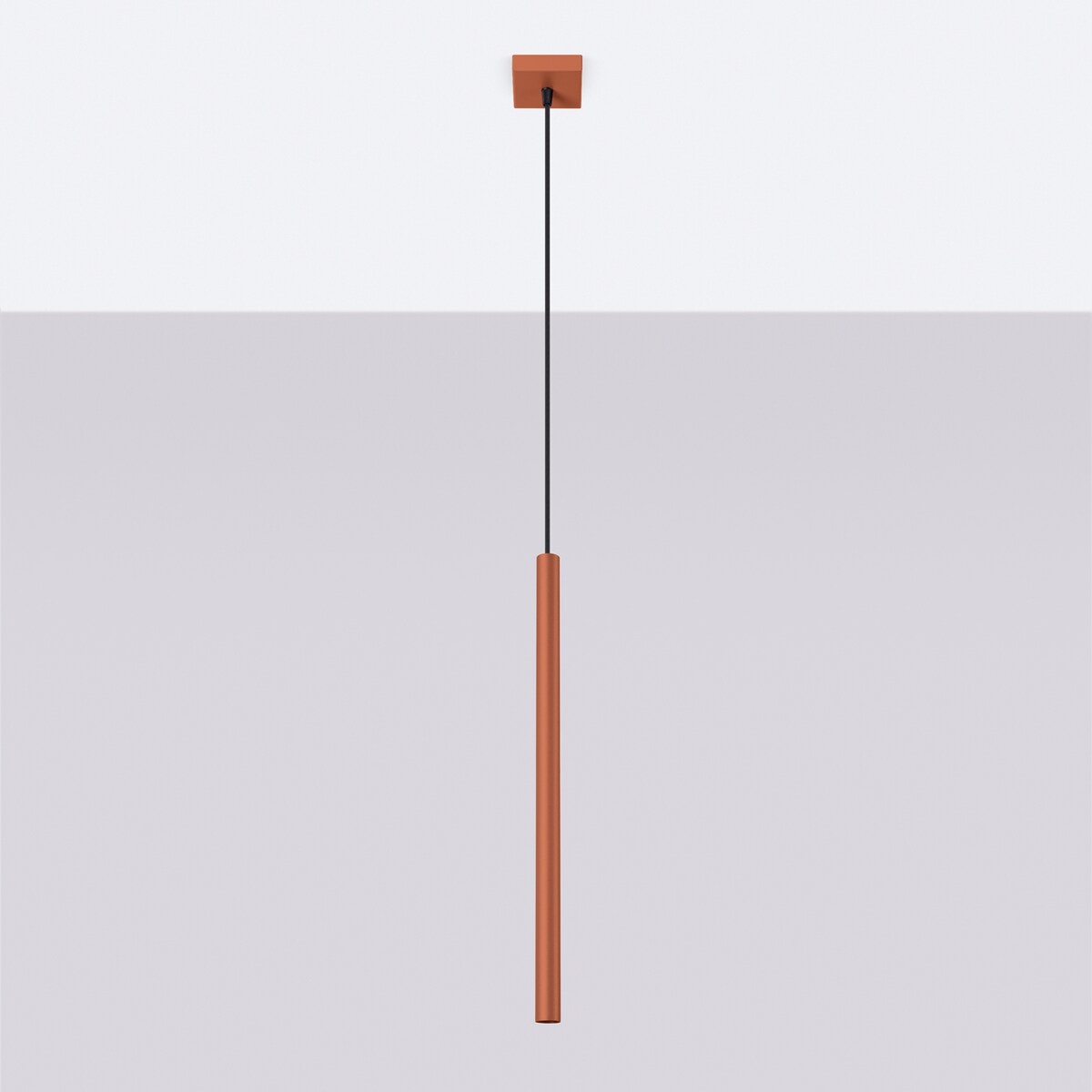 Lampa wisząca PASTELO 1 ochra czerwona