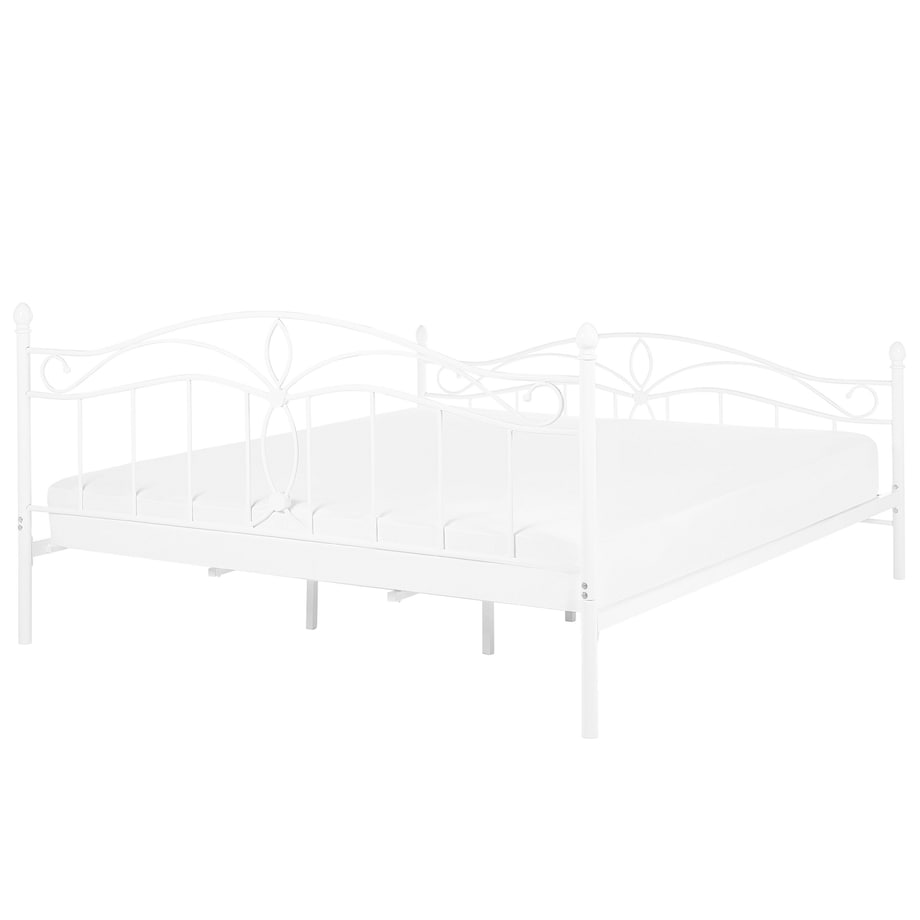 Łóżko Metal ANTLIA 180 x 200 cm Biały