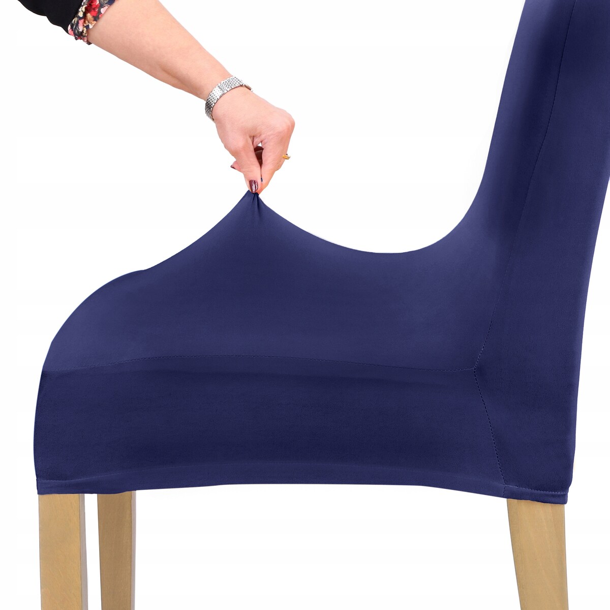 POKROWIEC NA KRZESŁO GRANATOWY ELASTYCZNY [21Q]