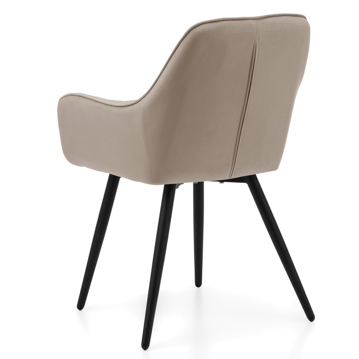 Krzesło tapicerowane COLIN aksamit velvet welur do salonu jadalni ciemnobeżowy