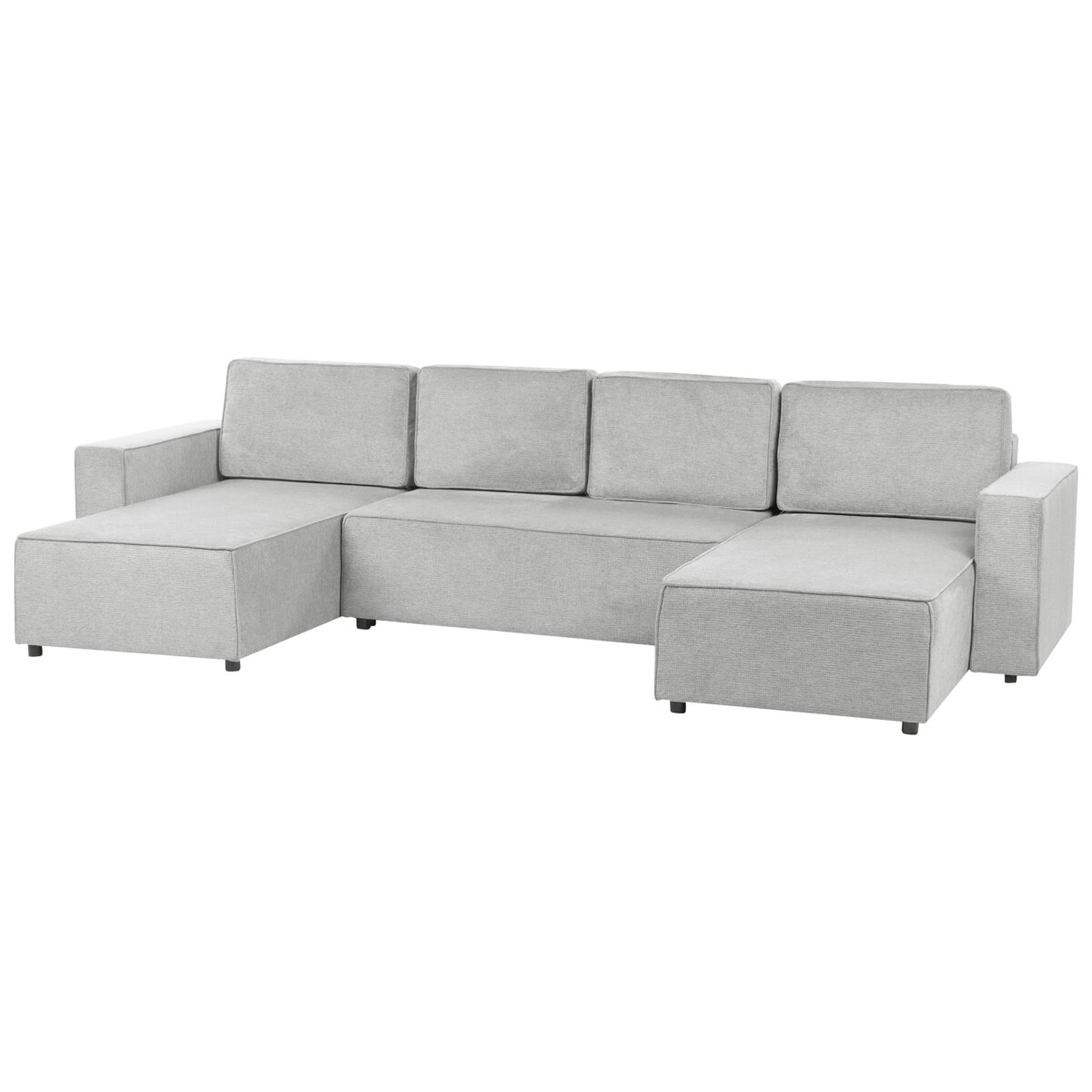 Sofa w kształcie U VATNE Jasnoszary Tkanina Symetryczny