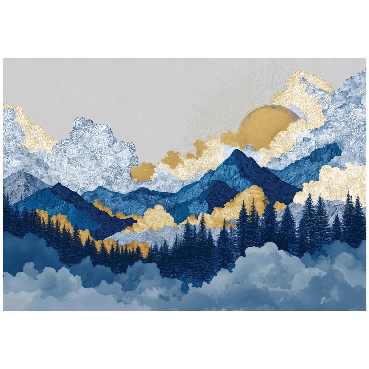 Fototapeta Do Sypialni Salonu Na Flizelinie Góry Natura Niebieski 400x280