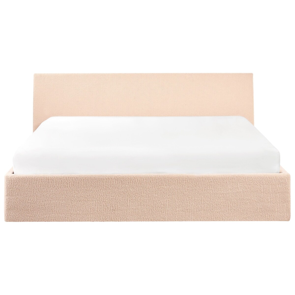 Łóżko z pojemnikiem Boucle ORBEY 180 x 200 cm Beżowy