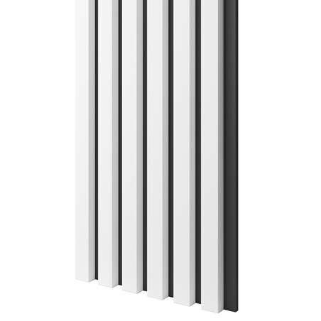 LAMELE SLIM NA PŁYCIE MDF - BIAŁY MAT