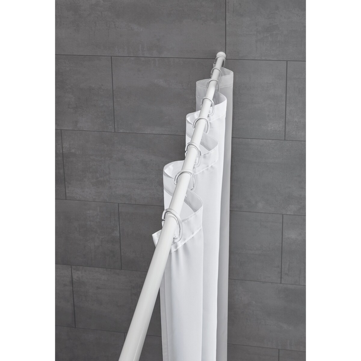 Kleine Wolke Drążek prysznicowy teleskopowy 21 mm 125-220 cm biały aluminium