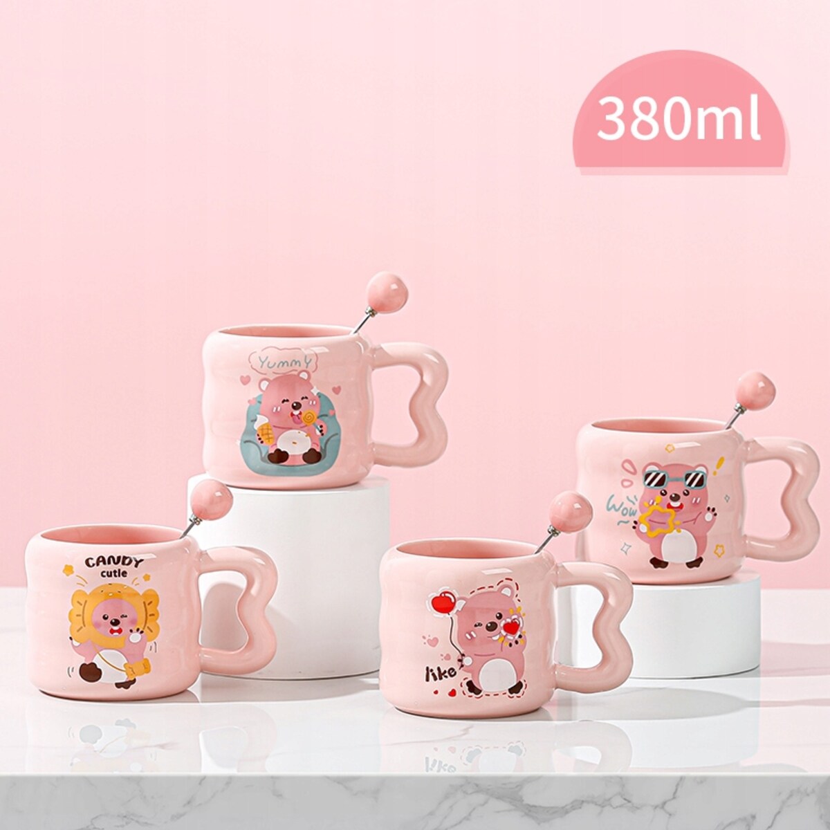 ZESTAW KUBEK Z PODGRZEWACZEM + Łyżka + Kabel USB PREZENT KUBEK ŚWIĄTECZNY