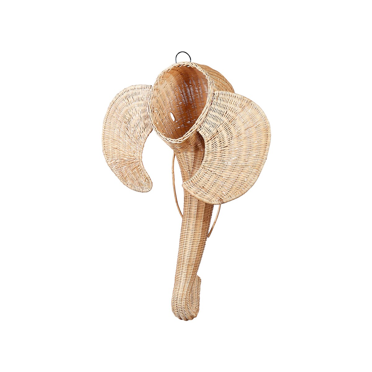 Rattanowa dekoracja ścienna słoń jasna GRUNEY