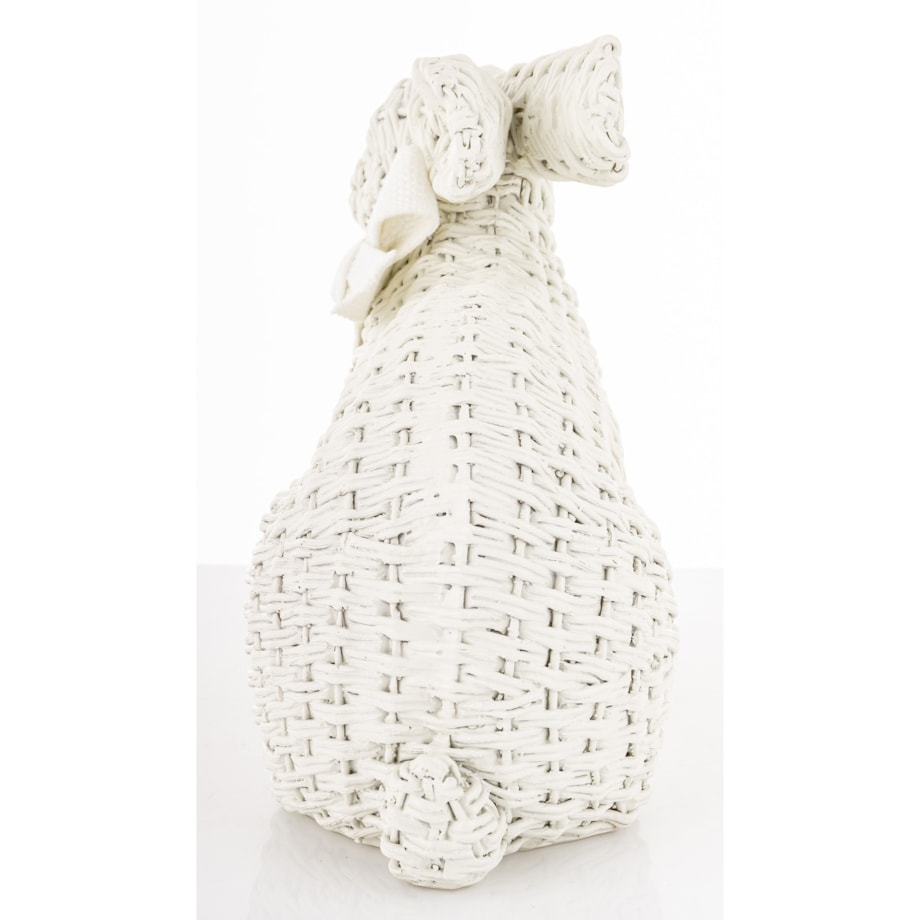 Dekoracja - figurka królika 19,5x22x11 cm AFICO biały mały
