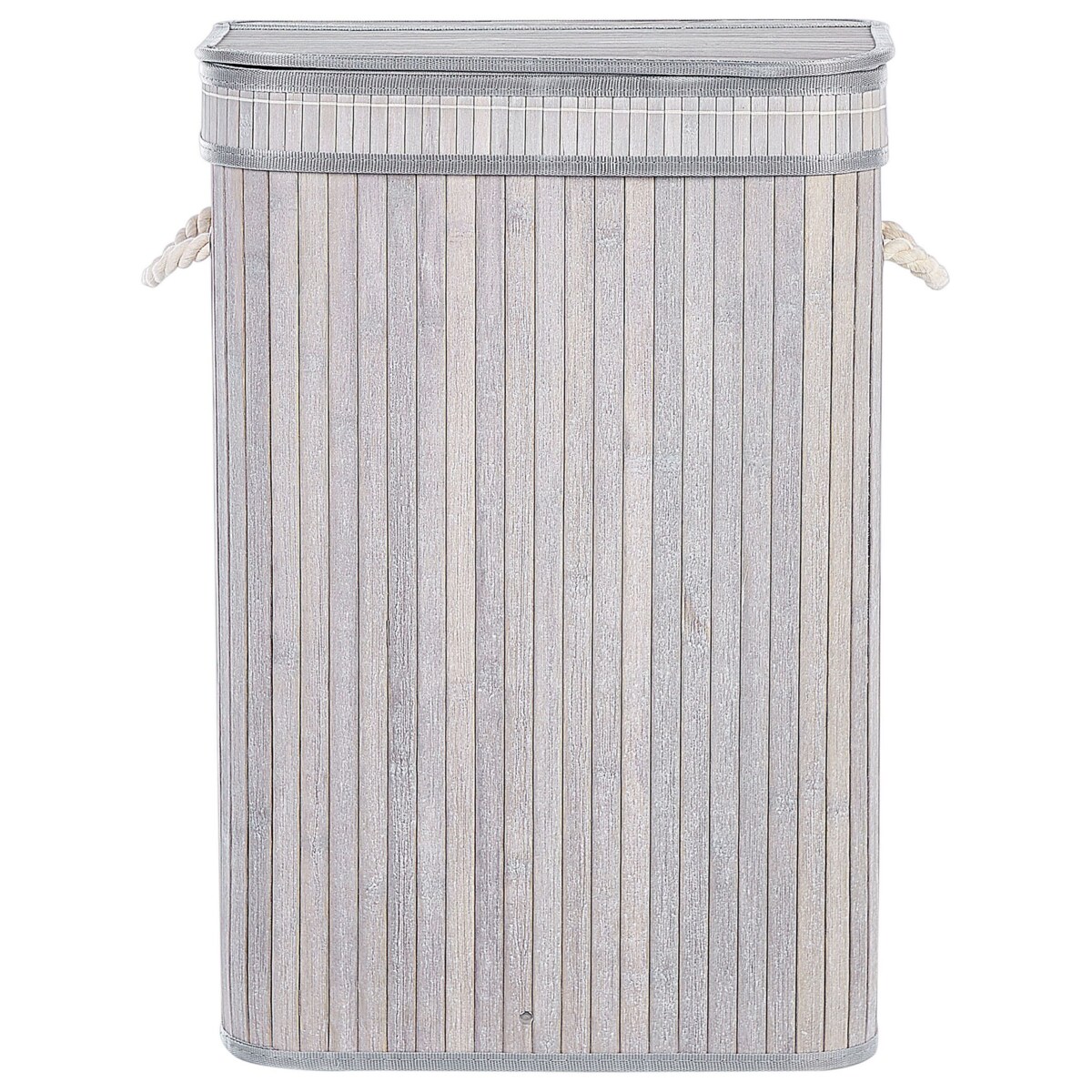 Kosz bambusowy z pokrywą szary KALUTARA