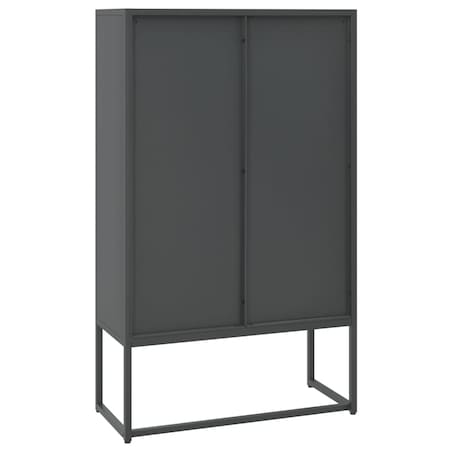 vidaXL Szafka, antracytowa, 80x35x135 cm, stal