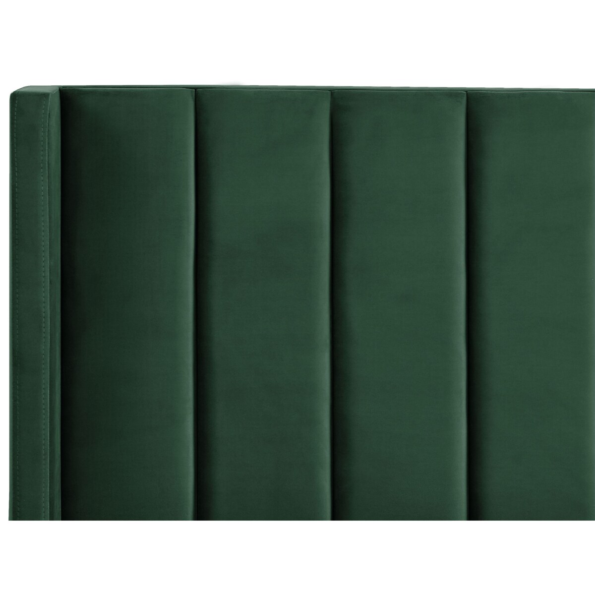 Łóżko welurowe 160 x 200 cm zielone VILLETTE