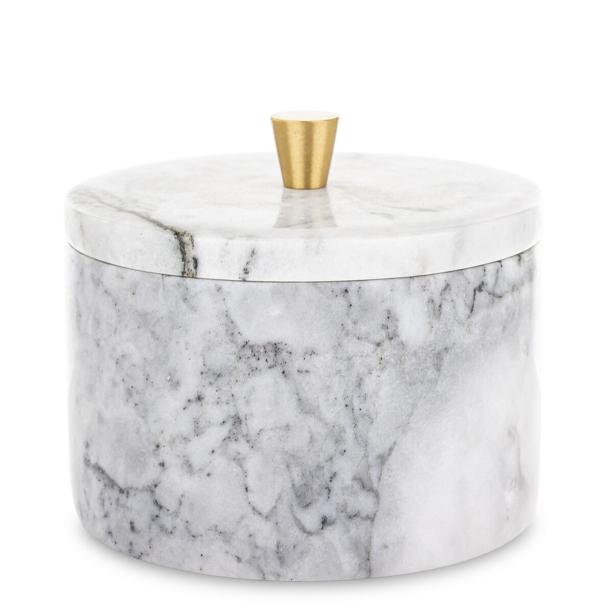 Okrągły pojemnik dekoracyjny 8,5x10x10 cm RAFI biały