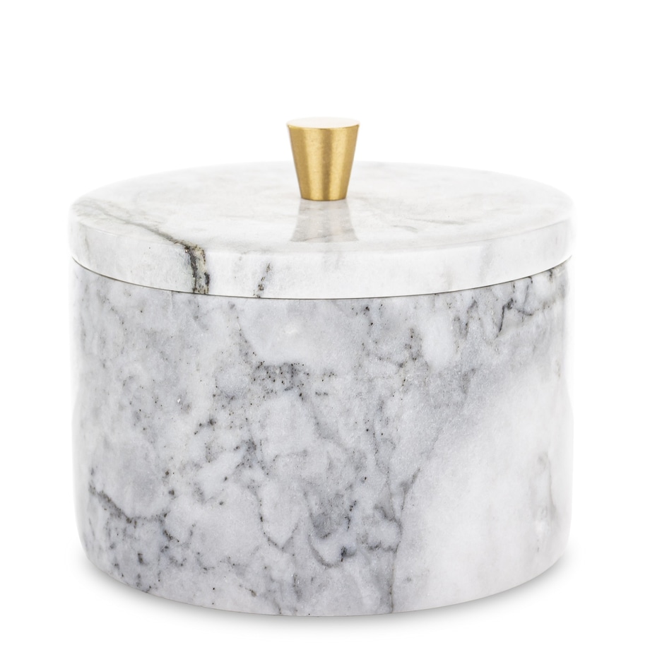 Okrągły pojemnik dekoracyjny 8,5x10x10 cm RAFI biały