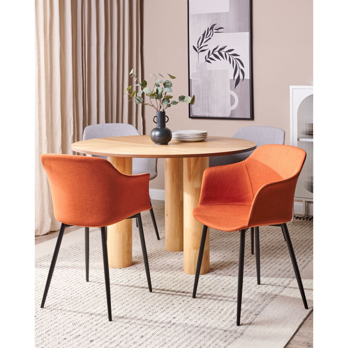 Zestaw 2 krzeseł do jadalni ELIM Pomarańczowy