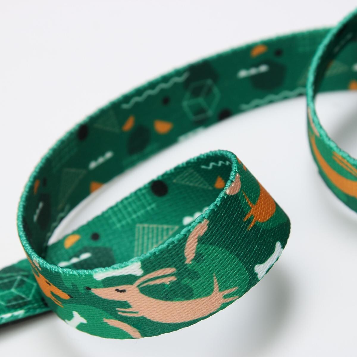 Smycz przepinana z amortyzatorem dla psa lub kota "Psy na jawie" - Szerokość taśmy: 25mm, Rozmiar: L oraz Rodzaj: Duży karabinek