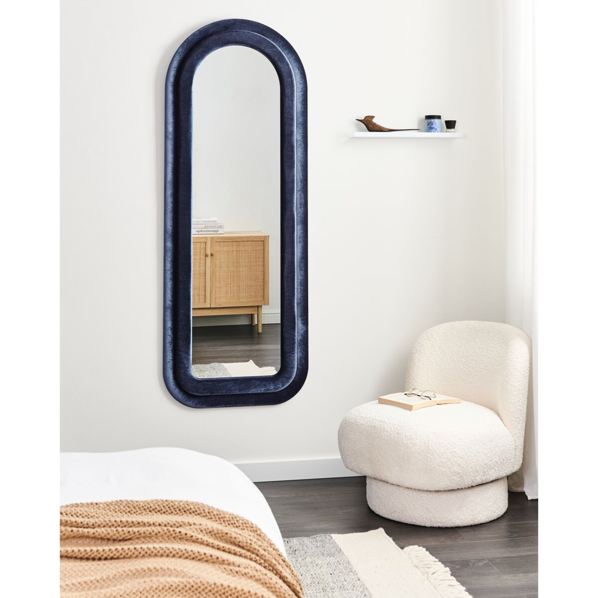 Lustro ścienne CULAN 160 cm Ciemnoniebieski