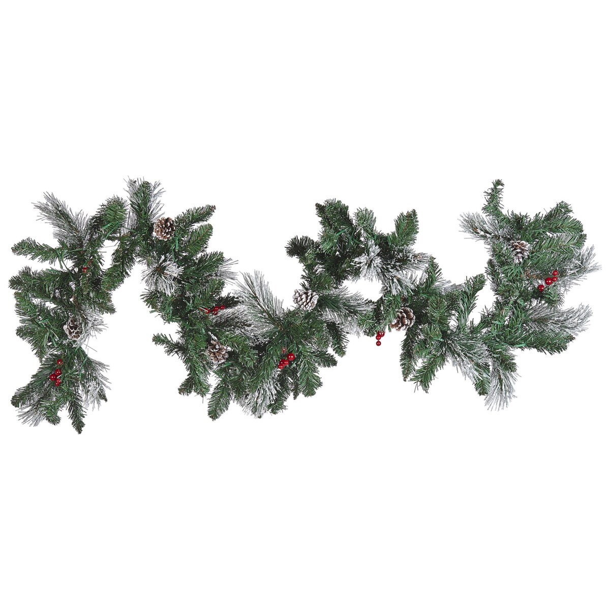 Ośnieżona świąteczna girlanda LED 180 cm zielona WAPTA