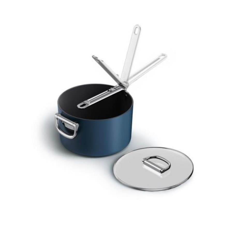 Rondel ze składanym uchwytem (23 cm) + pokrywka Space Joseph Joseph