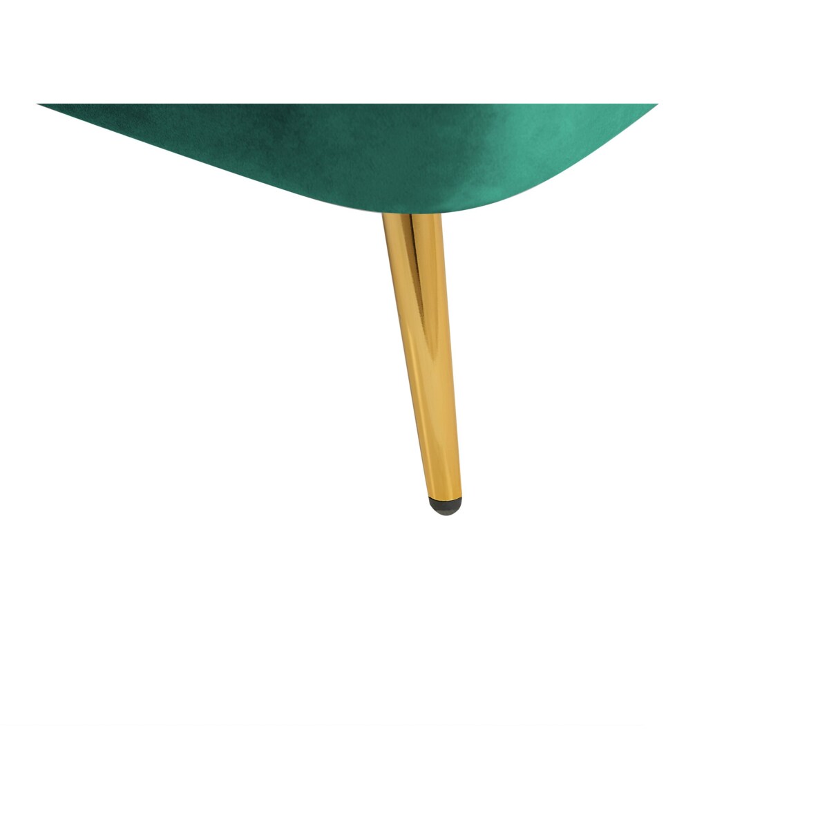 Szezlong welurowy prawostronny zielony ALLIER