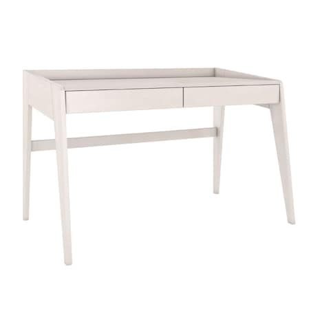 Drewniane bukowe biurko / toaletka z szufladami Visby LISA/ kolor biały