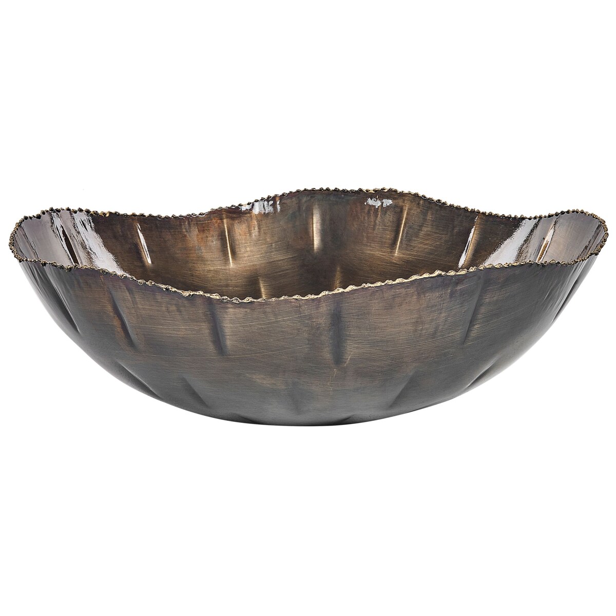 Zestaw 3 mis dekoracyjnych PINANG Metal Mosiężny