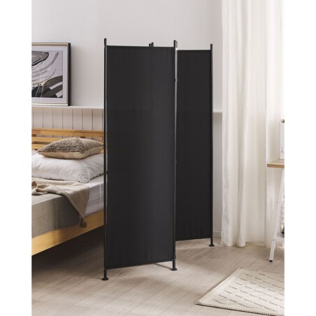 3-panelowy składany parawan pokojowy 160 x 170 cm czarny NARNI
