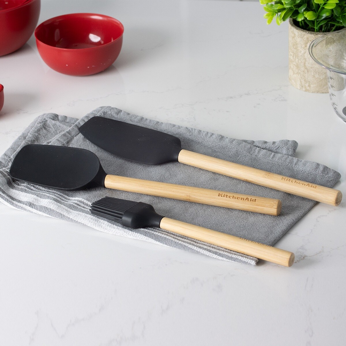 KitchenAid akcesoria silikonowe do pieczenia 3 szt. CLASSIC BAMBOO