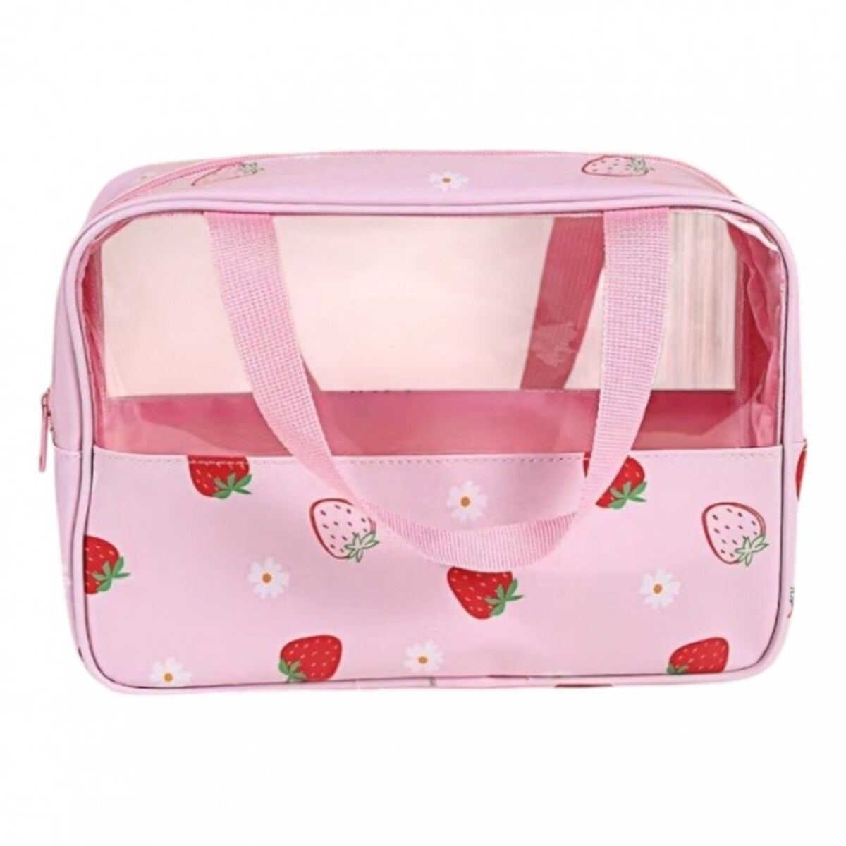 Kosmetyczka rozkładana przenośna kuferek rozmiar M 31x10x20cm TRUSKAWKI KS148