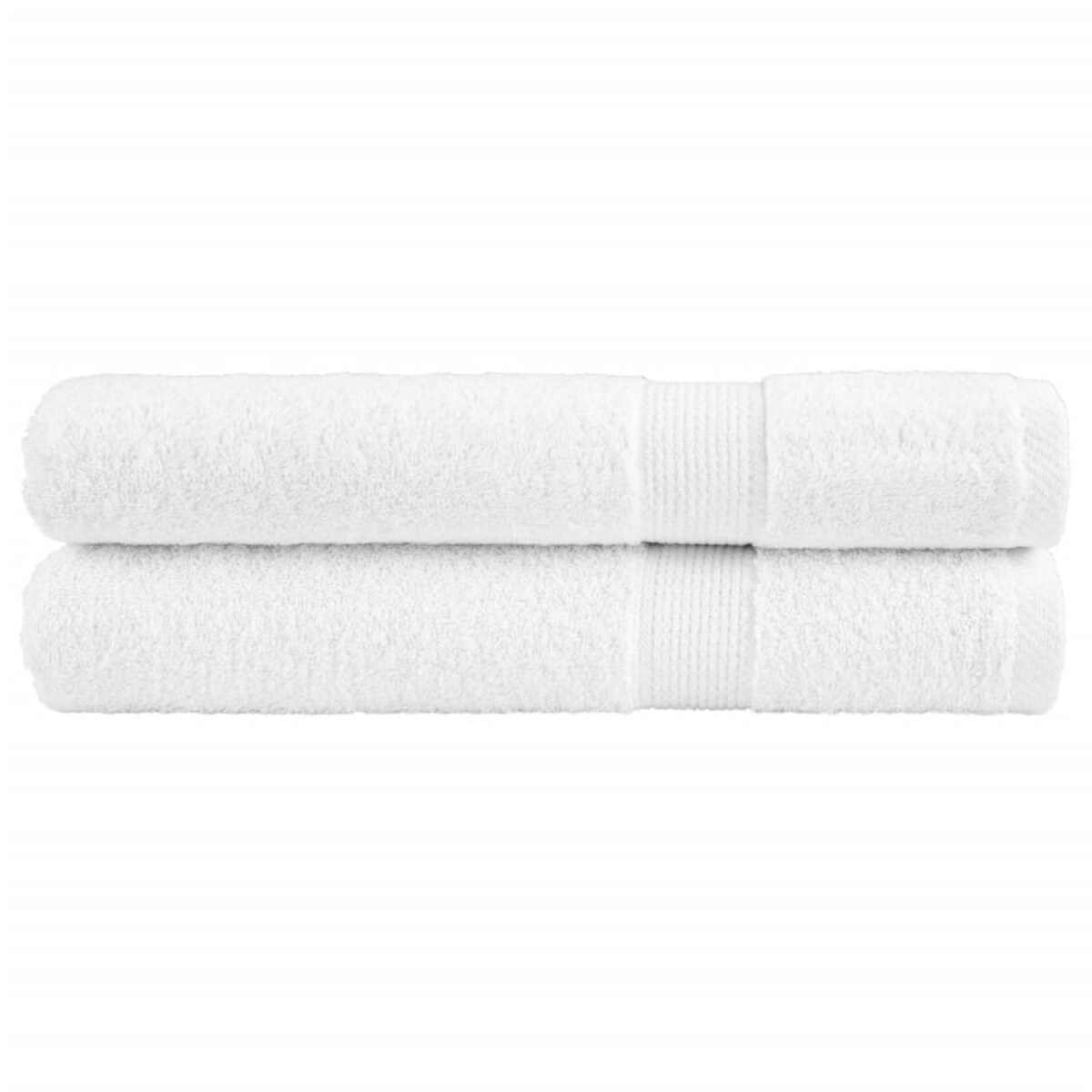 vidaXL Ręczniki premium SOLUND, 2 szt., białe, 100x200 cm, 600 g/cm²