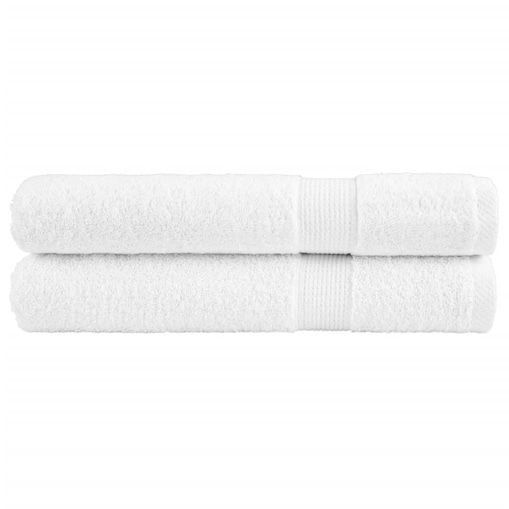 vidaXL Ręczniki premium SOLUND, 2 szt., białe, 100x200 cm, 600 g/cm²