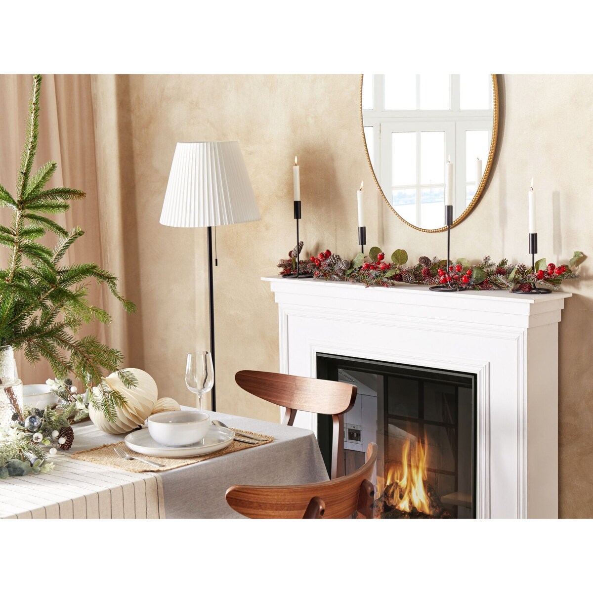 Świąteczna girlanda 150 cm zielono-czerwona IRUN