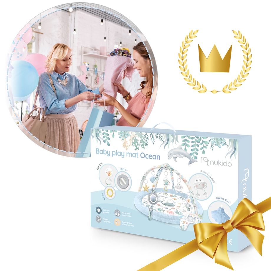 Mata edukacyjna interaktywna dla niemowląt kokon kojec gniazdo Nukido