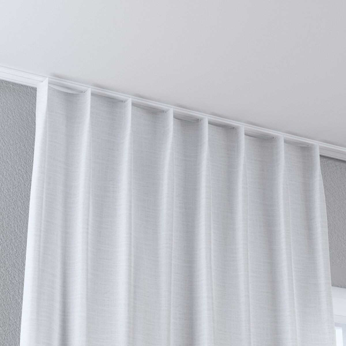 Zasłona na haczykach flex pojedynczych 130x245 biały