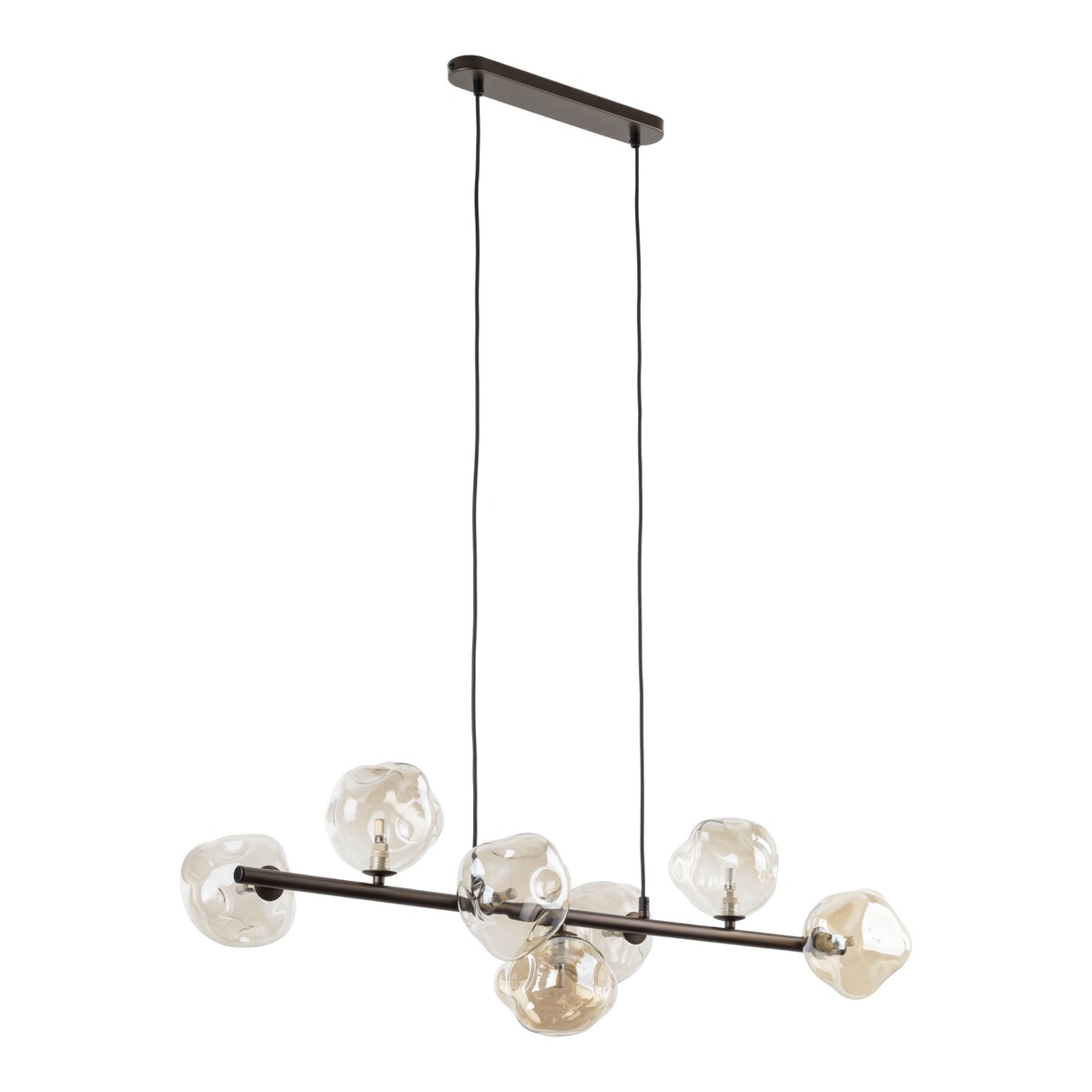 Lampa wisząca TK Lighting LAVA BROWN 11033, 7xG9, bursztynowe szkło, brąz, regulowana wysokość