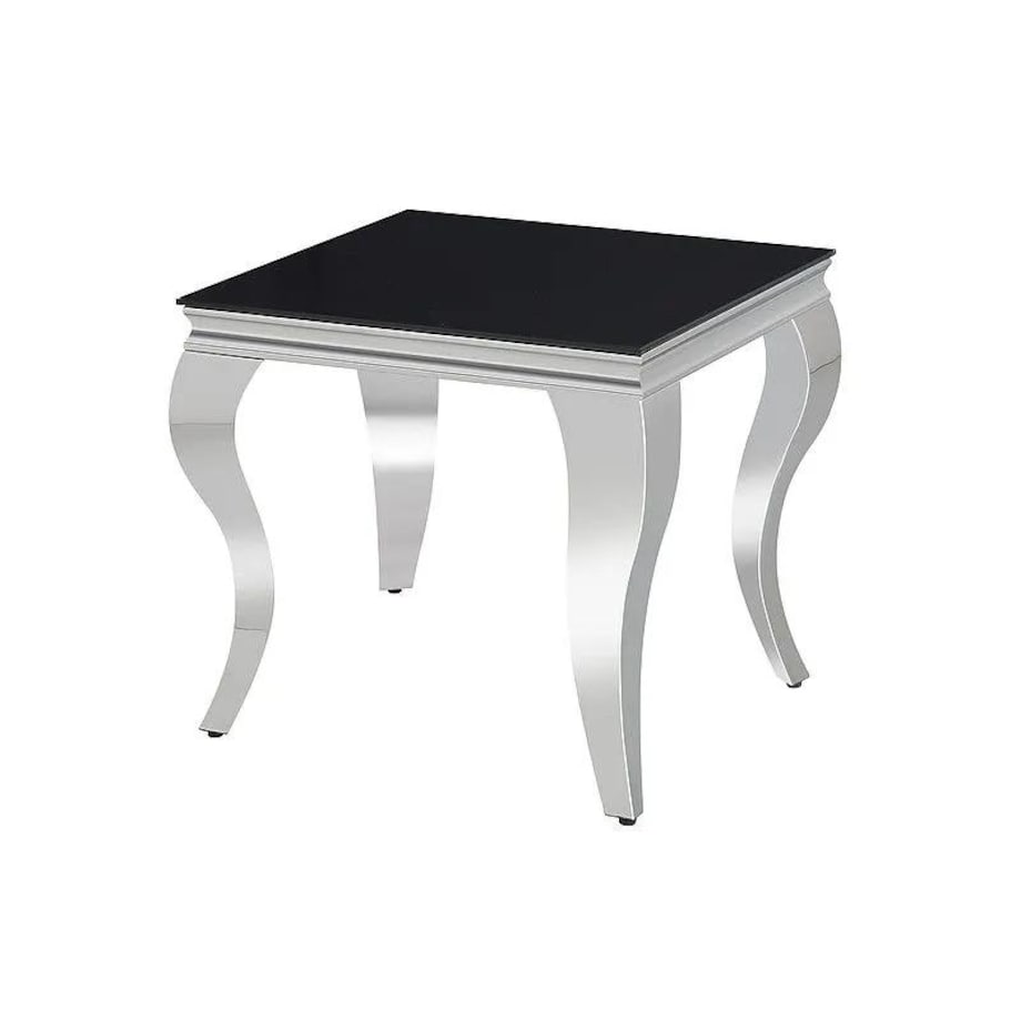 Ława PRINCE B 55x55 czarna/chrom