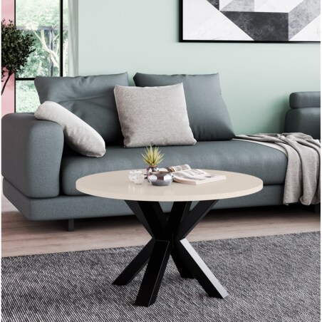 Okrągły stolik kawowy NEO średnica blatu 58 cm - kaszmir