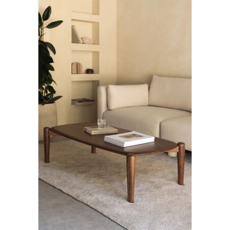 Prostokątny stolik kawowy z drewna mango,120x60 cm, Gina