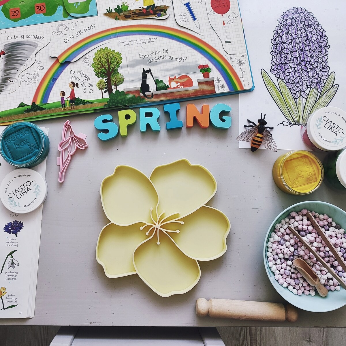 Eko panel sensoryczny kwiat jabłoni