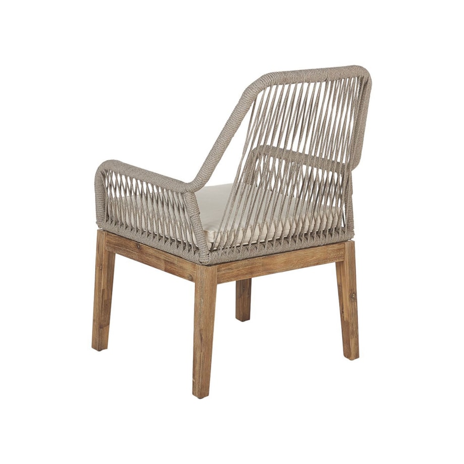 Zestaw ogrodowy dla 4 osób OLBIA z poduszkami Beton Beżowy