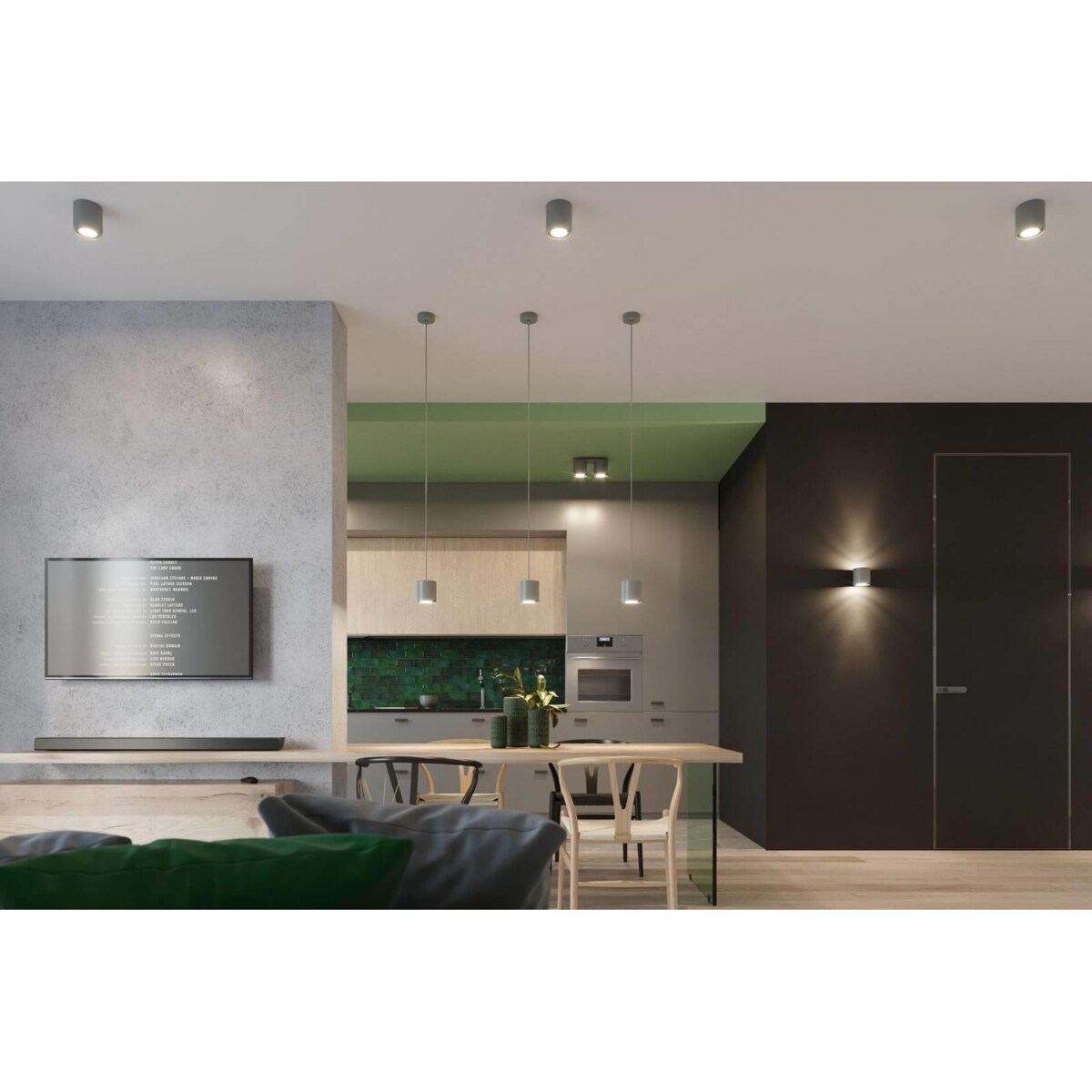 Kinkiet ORBIS 1 szary