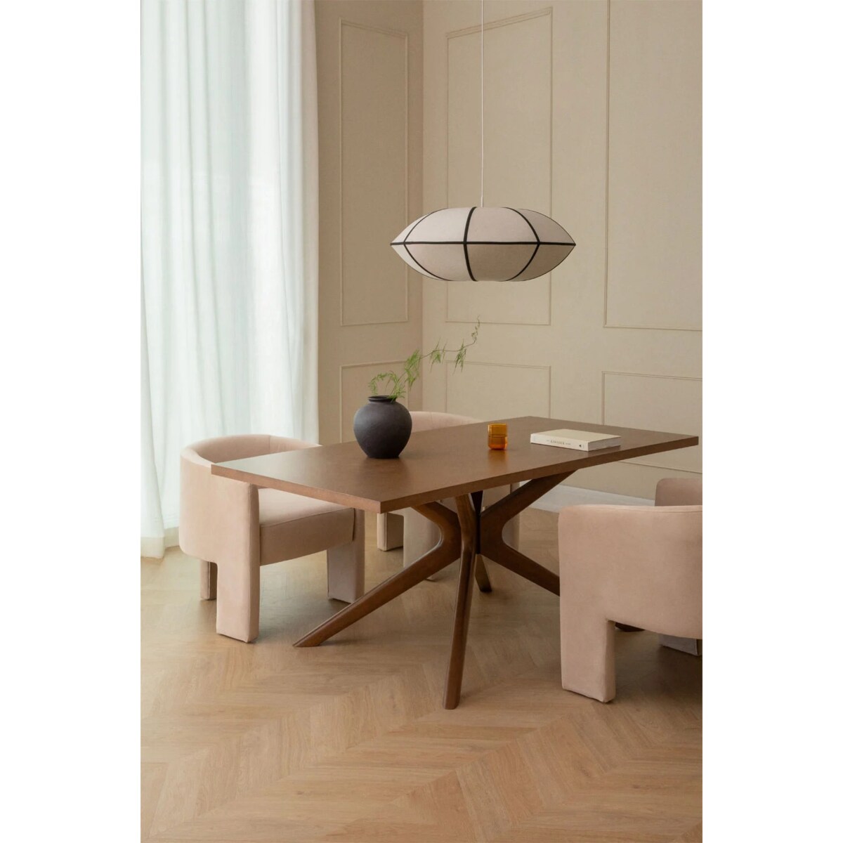 Prostokątny stół jadalniany 180x90 cm Arnaiz ciemnobrązowy