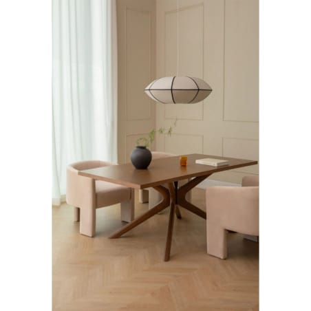 Prostokątny stół jadalniany 180x90 cm Arnaiz ciemnobrązowy