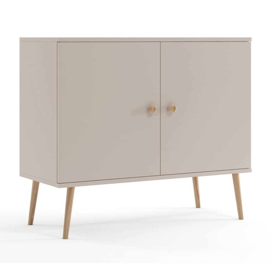 Komoda z półkami boho na wysokich nóżkach - Kaszmir